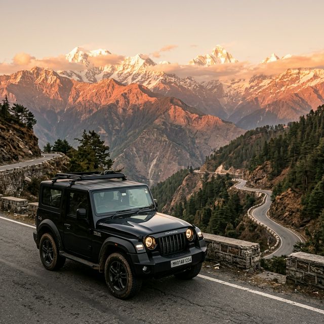 Premium Mahindra Thar for car rental in Dehradun